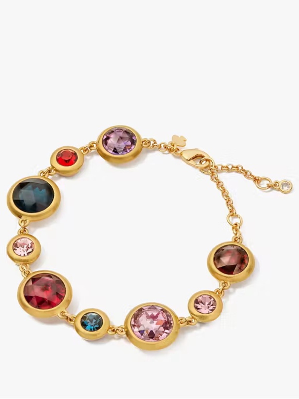 kate spade Gold-Tone Multicolor Crystal Station Bracelet